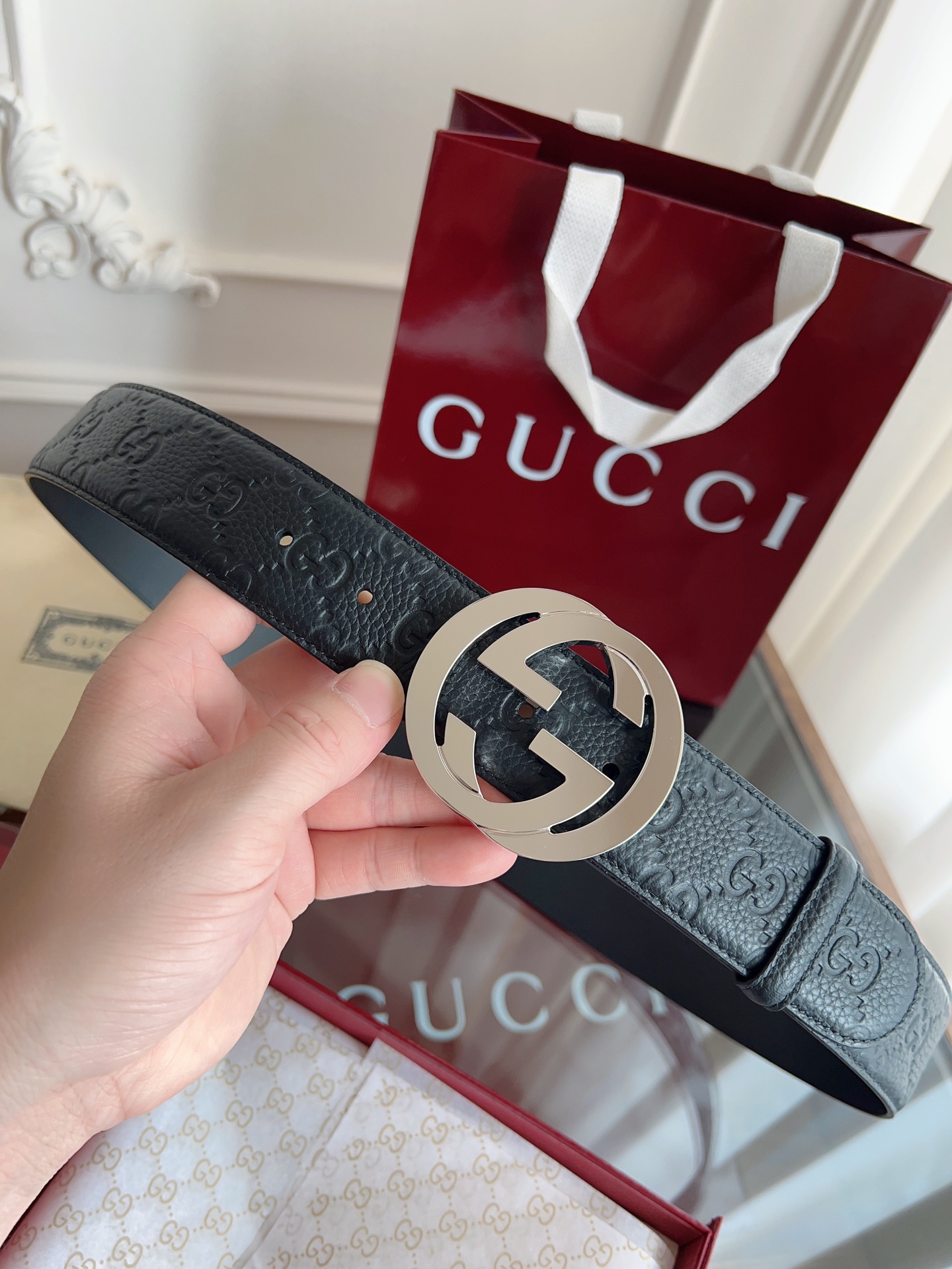 Gucci Basic Belt 40mm-l