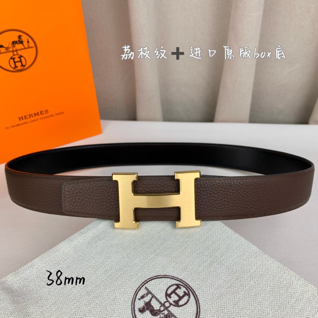 Hermès Basic Belt Top Grain Leather 38cm