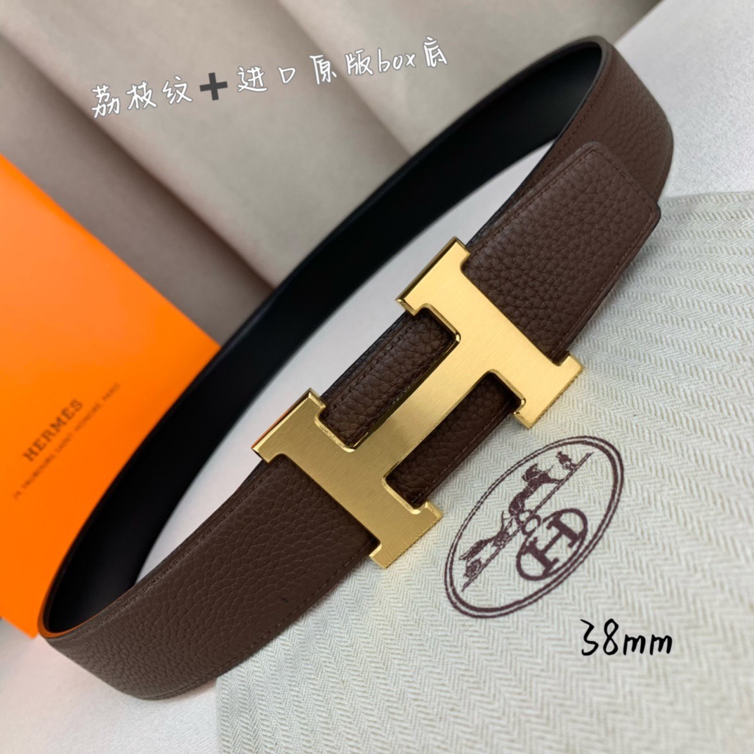 Hermès Basic Belt Top Grain Leather 38cm