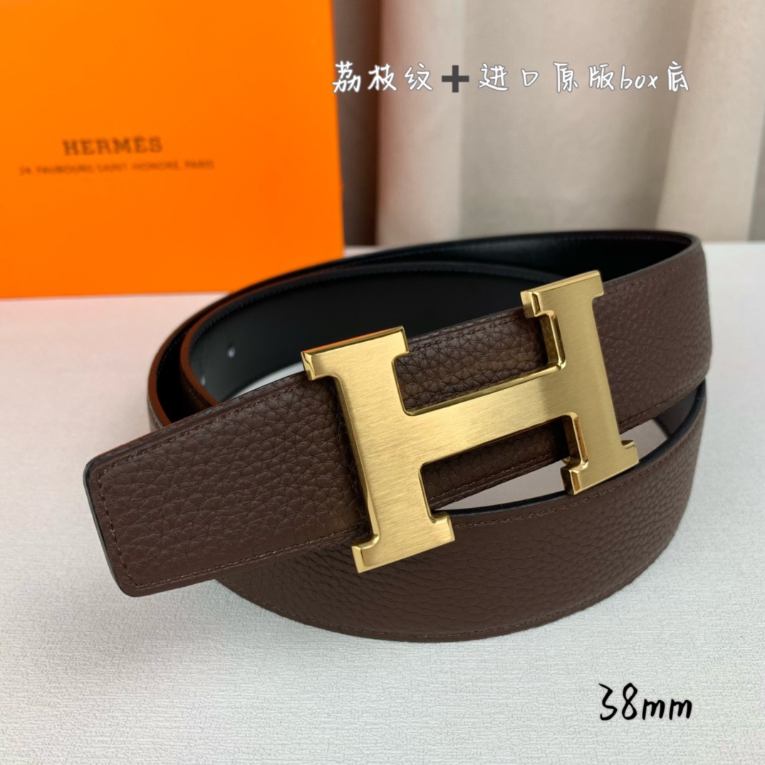 Hermès Basic Belt Top Grain Leather 38cm