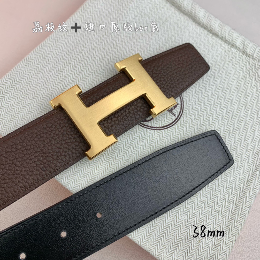Hermès Basic Belt Top Grain Leather 38cm