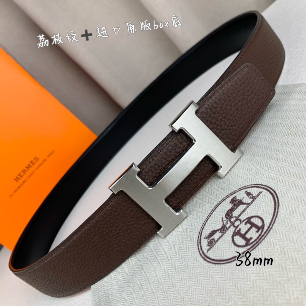 Hermès Basic Belt Top Grain Leather 38cm