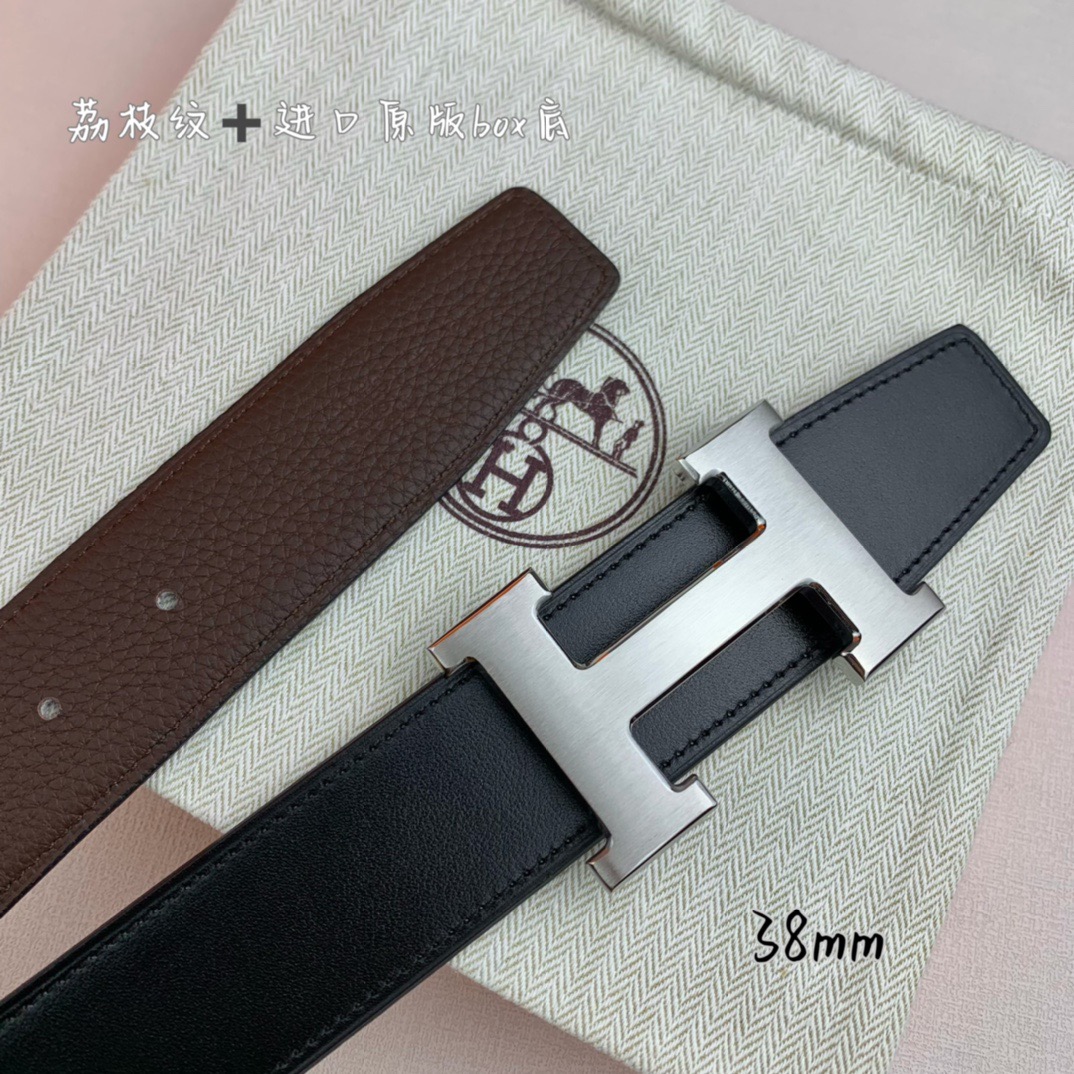 Hermès Basic Belt Top Grain Leather 38cm