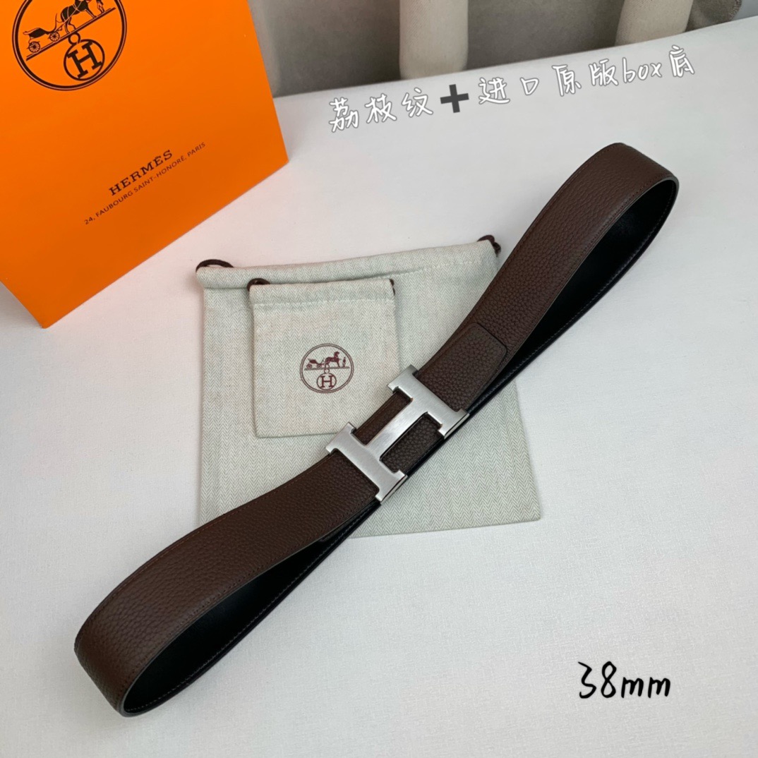 Hermès Basic Belt Top Grain Leather 38cm