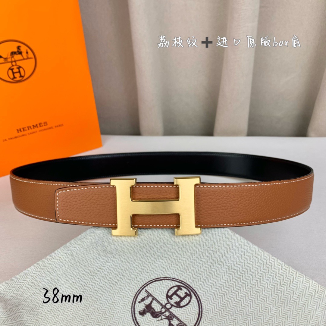 Hermès Basic Belt Top Grain Leather 38cm