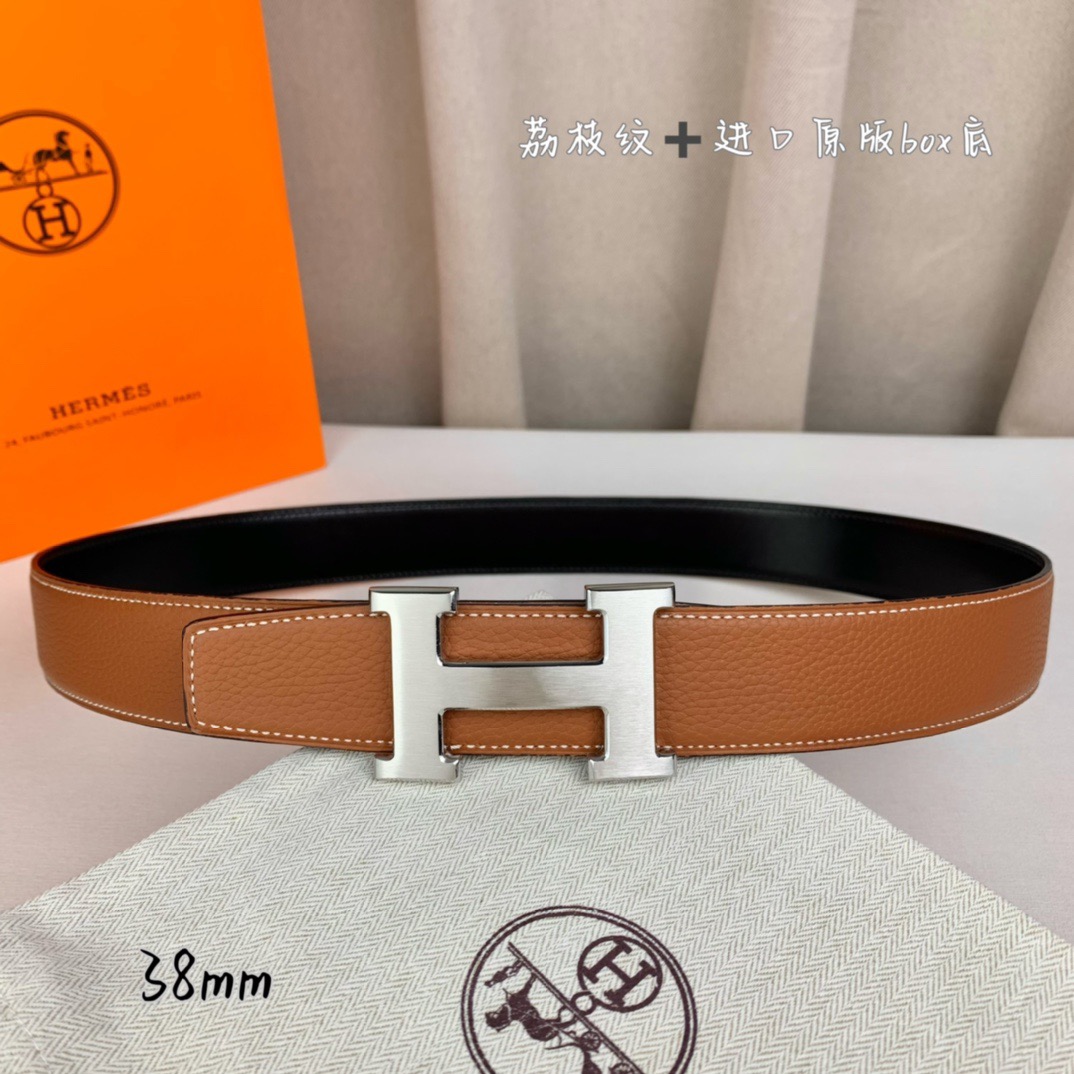Hermès Basic Belt Top Grain Leather 38cm