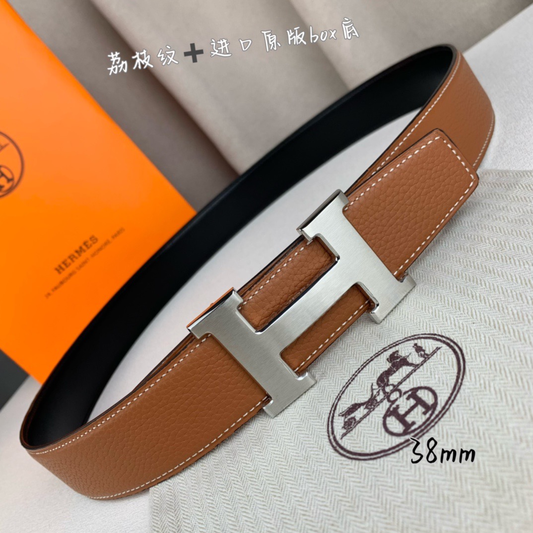 Hermès Basic Belt Top Grain Leather 38cm
