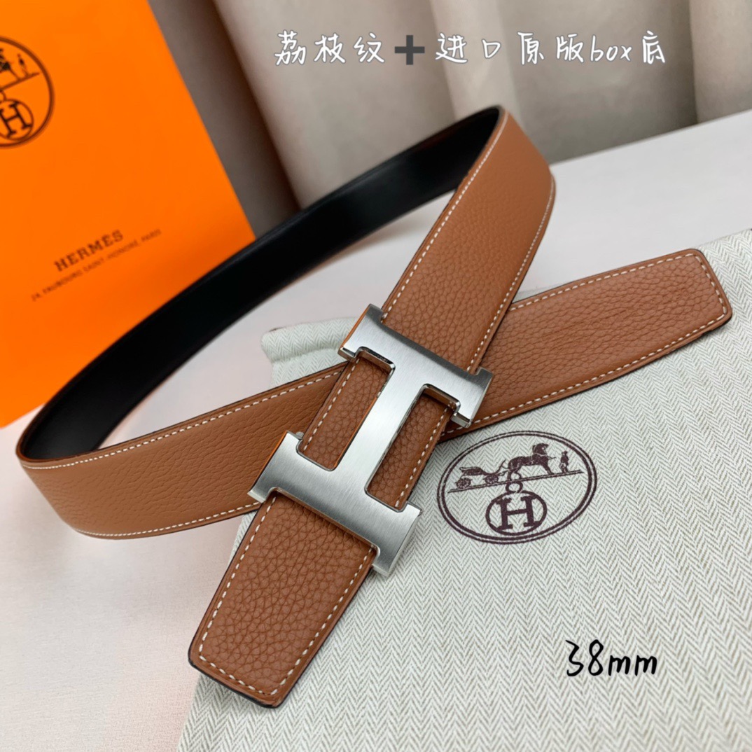 Hermès Basic Belt Top Grain Leather 38cm