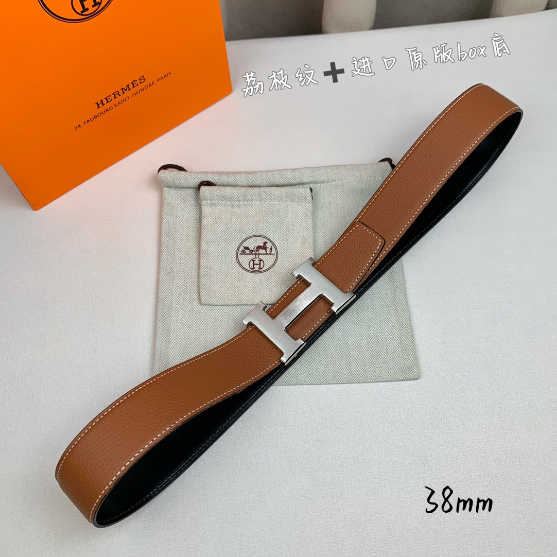 Hermès Basic Belt Top Grain Leather 38cm