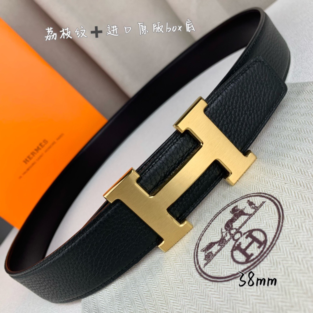 Hermès Basic Belt Top Grain Leather 38cm