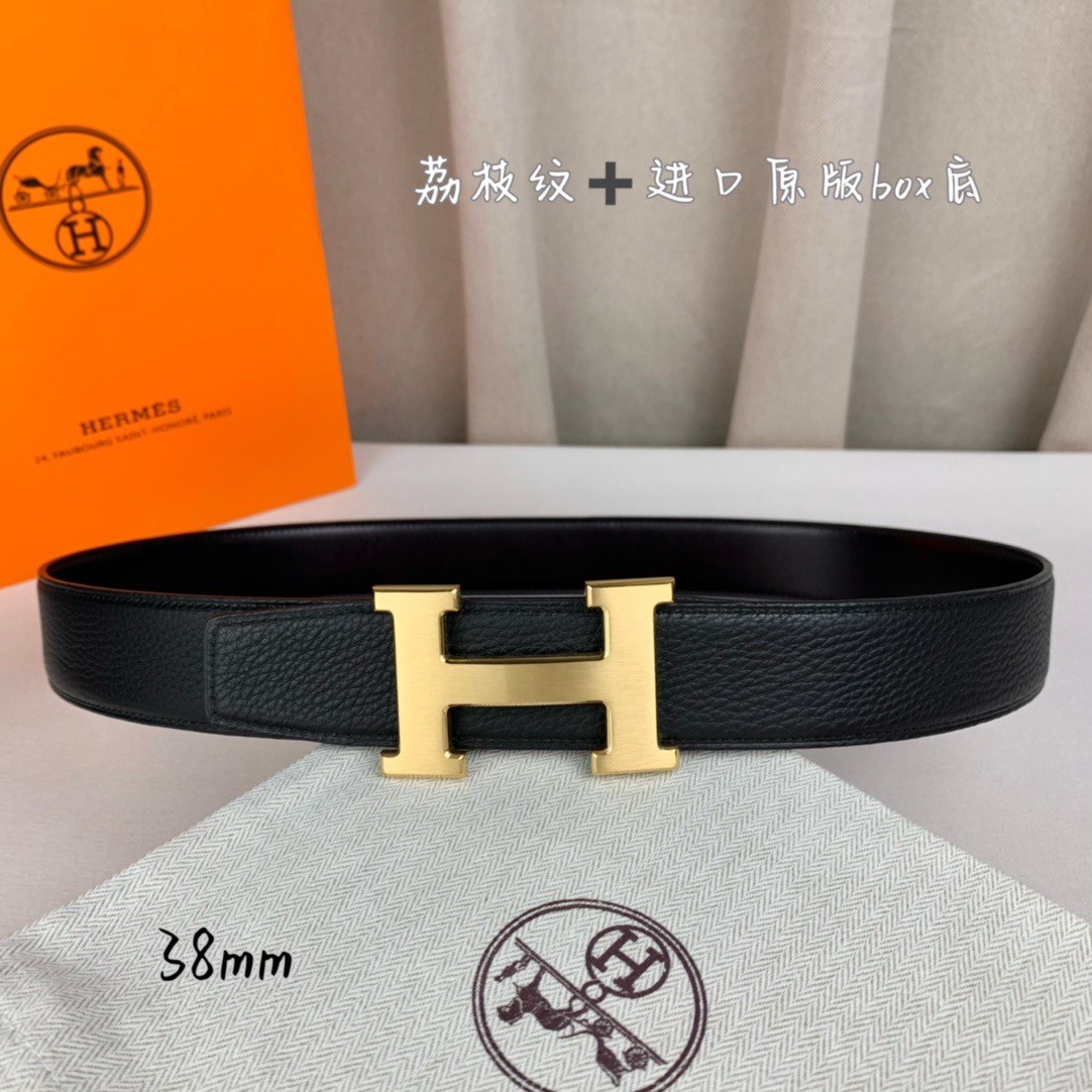 Hermès Basic Belt Top Grain Leather 38cm