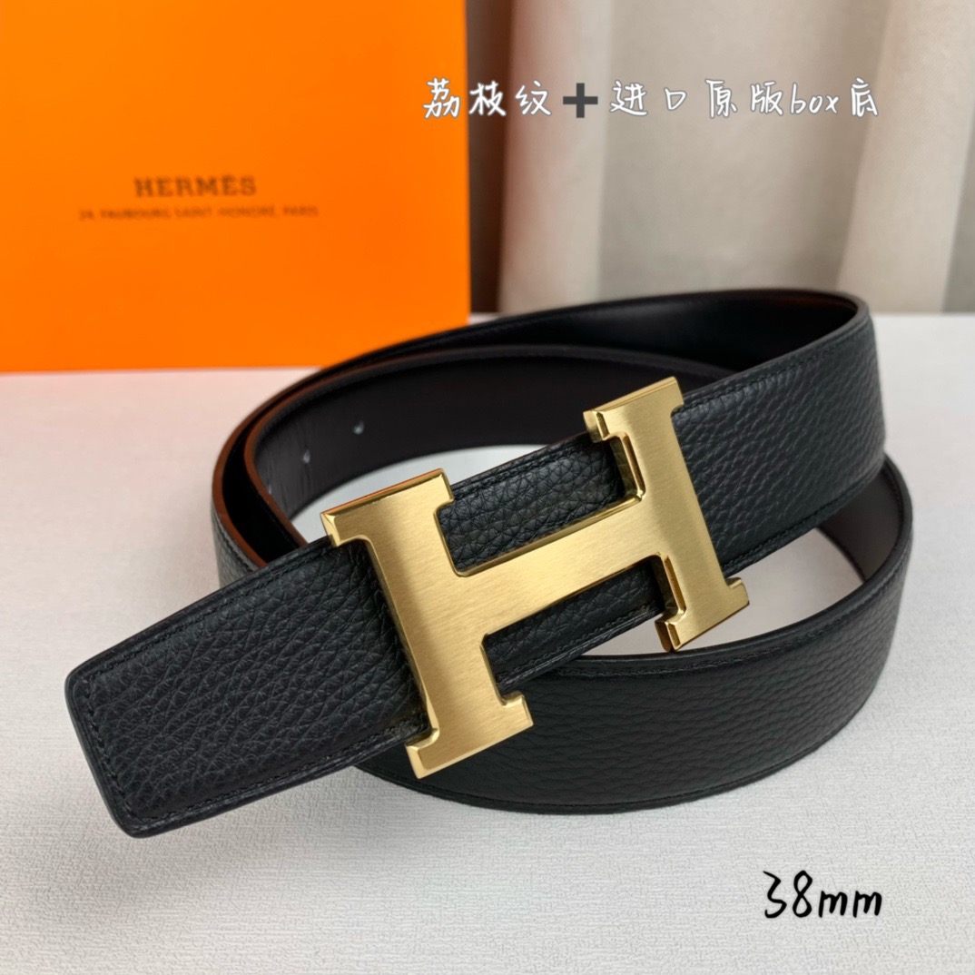 Hermès Basic Belt Top Grain Leather 38cm