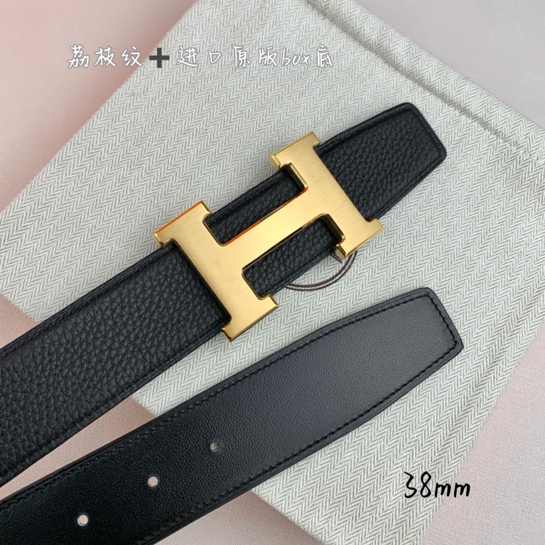 Hermès Basic Belt Top Grain Leather 38cm