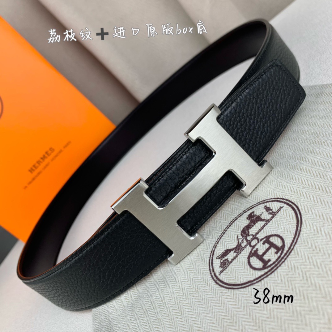 Hermès Basic Belt Top Grain Leather 38cm