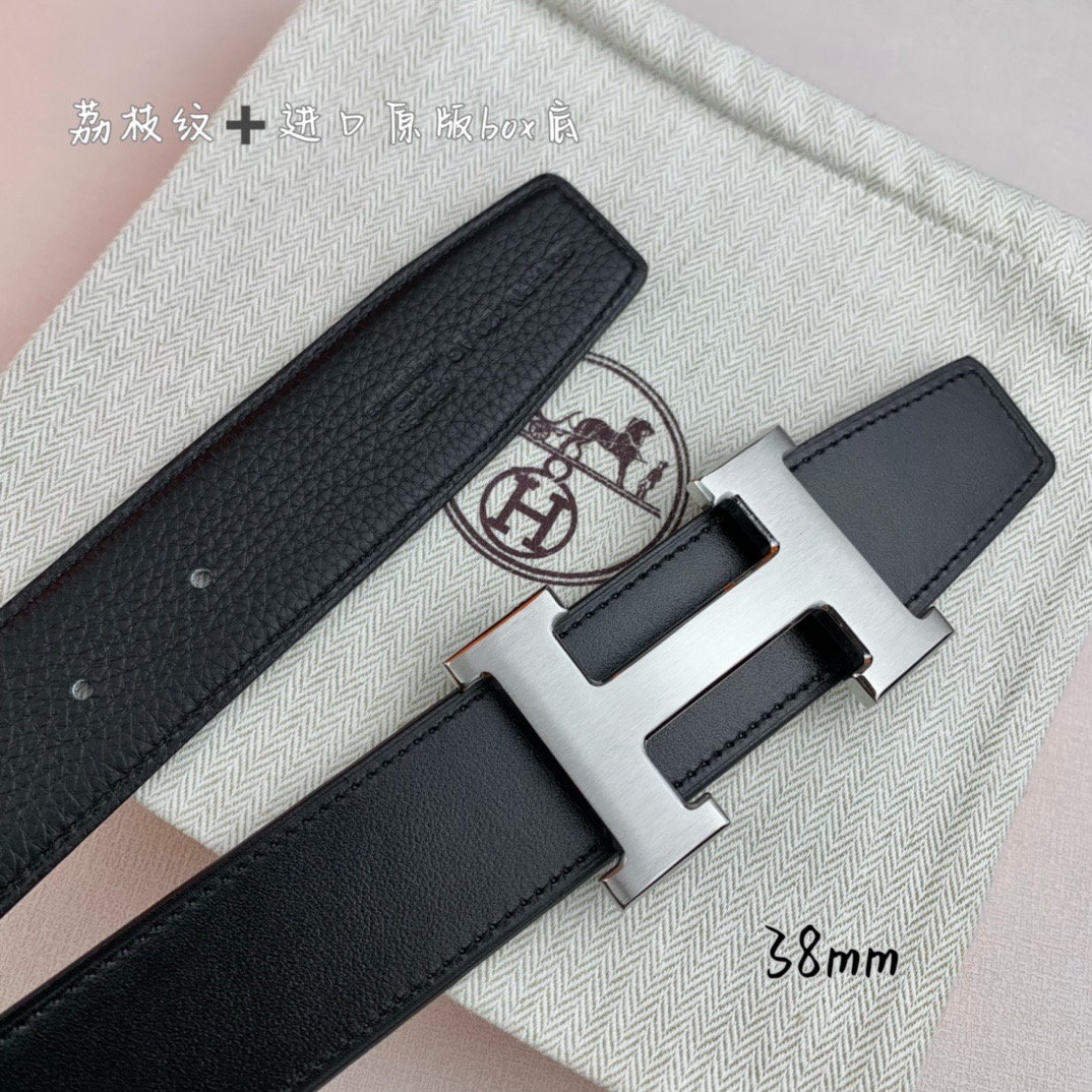 Hermès Basic Belt Top Grain Leather 38cm