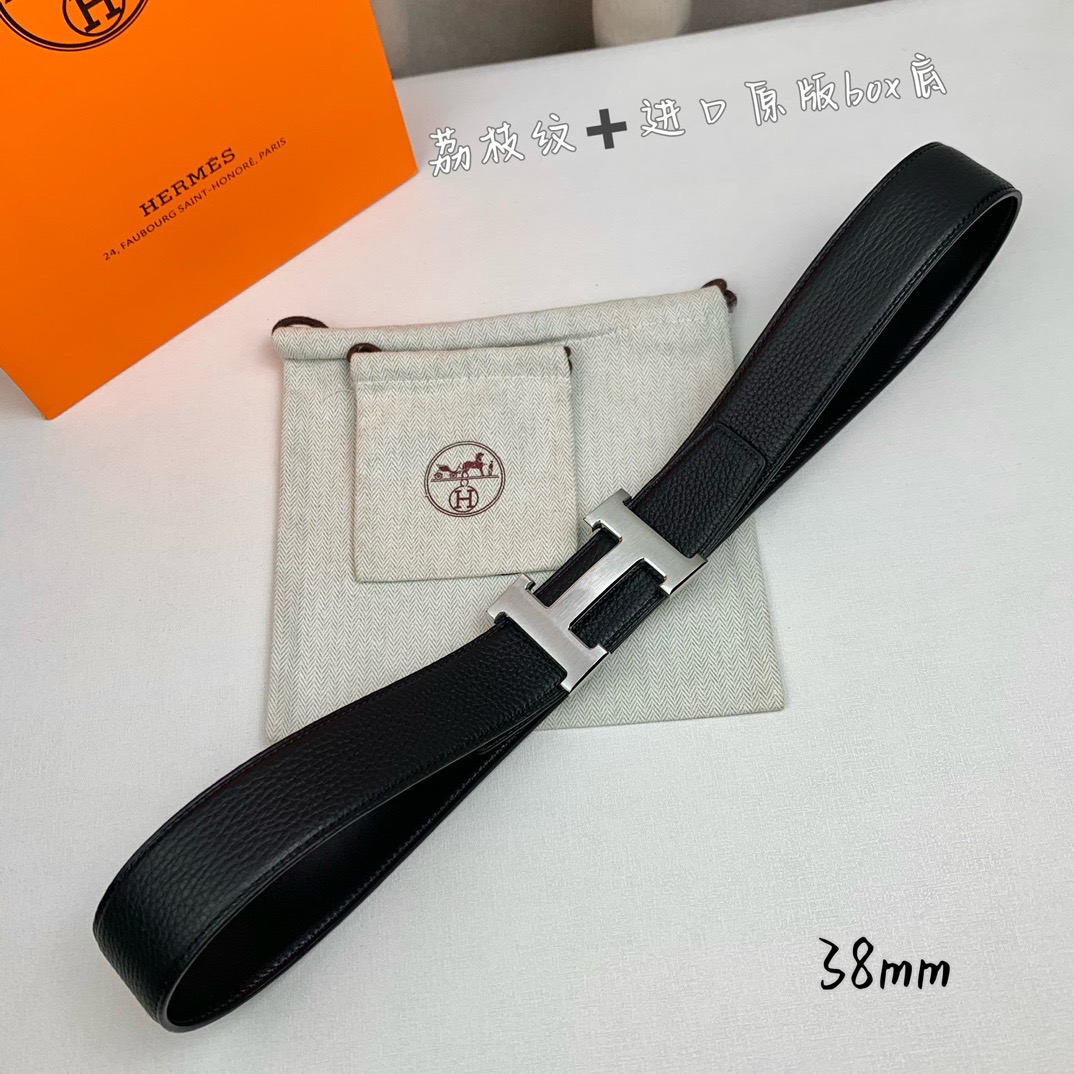 Hermès Basic Belt Top Grain Leather 38cm