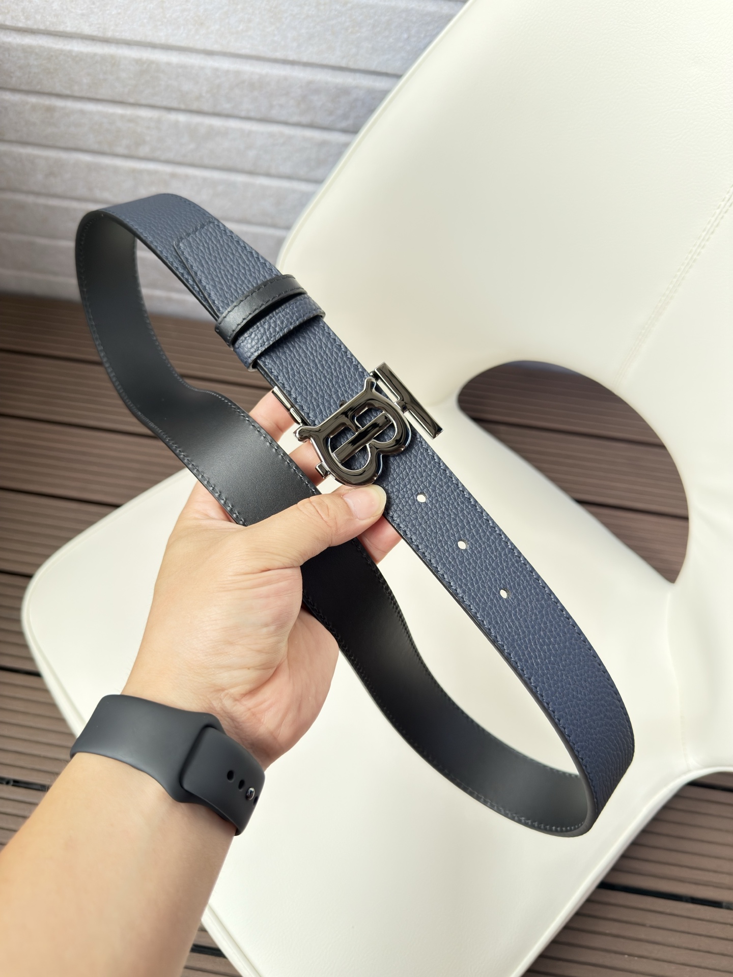 Burberry Basic Belt Top Grain Leather 34mm