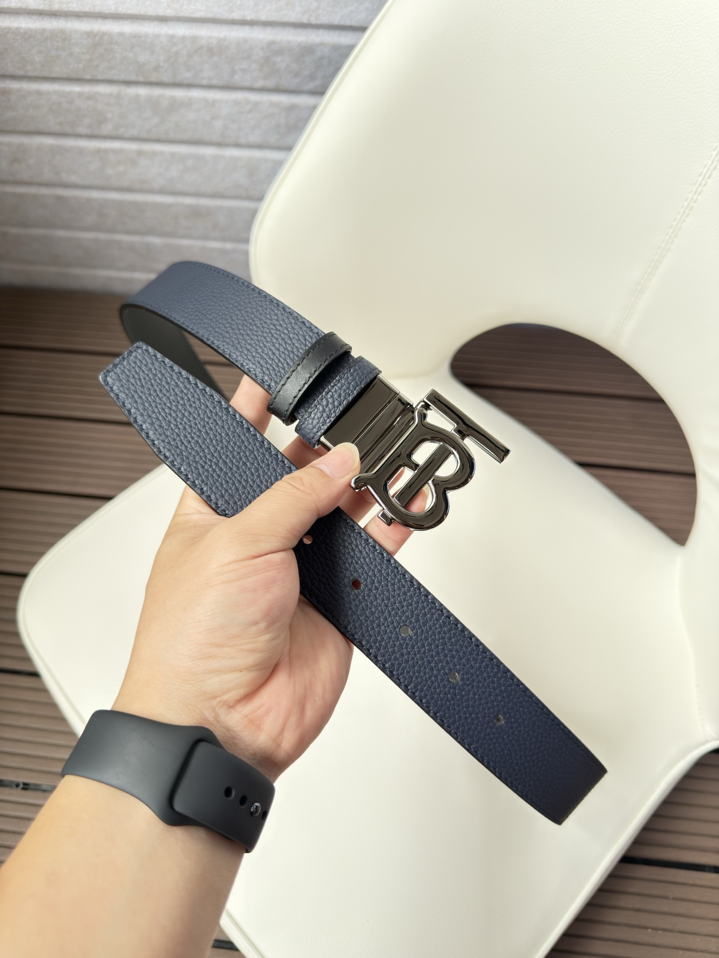 Burberry Basic Belt Top Grain Leather 34mm