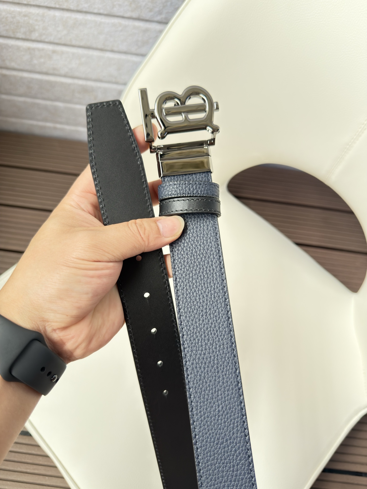 Burberry Basic Belt Top Grain Leather 34mm