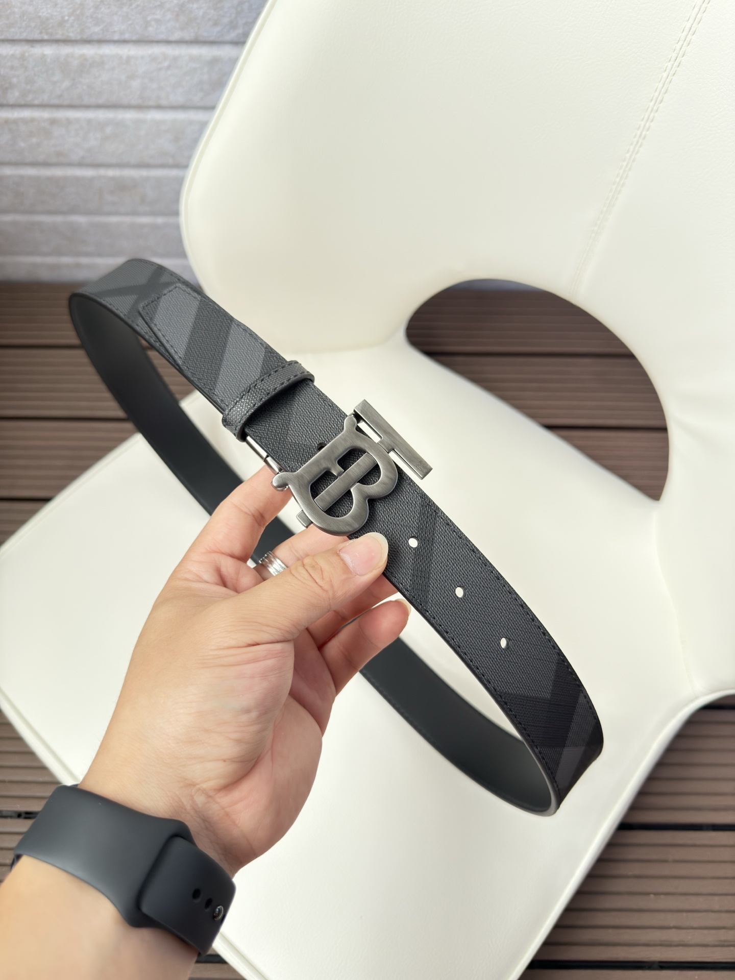 Burberry Basic Belt Top Grain Leather 34mm