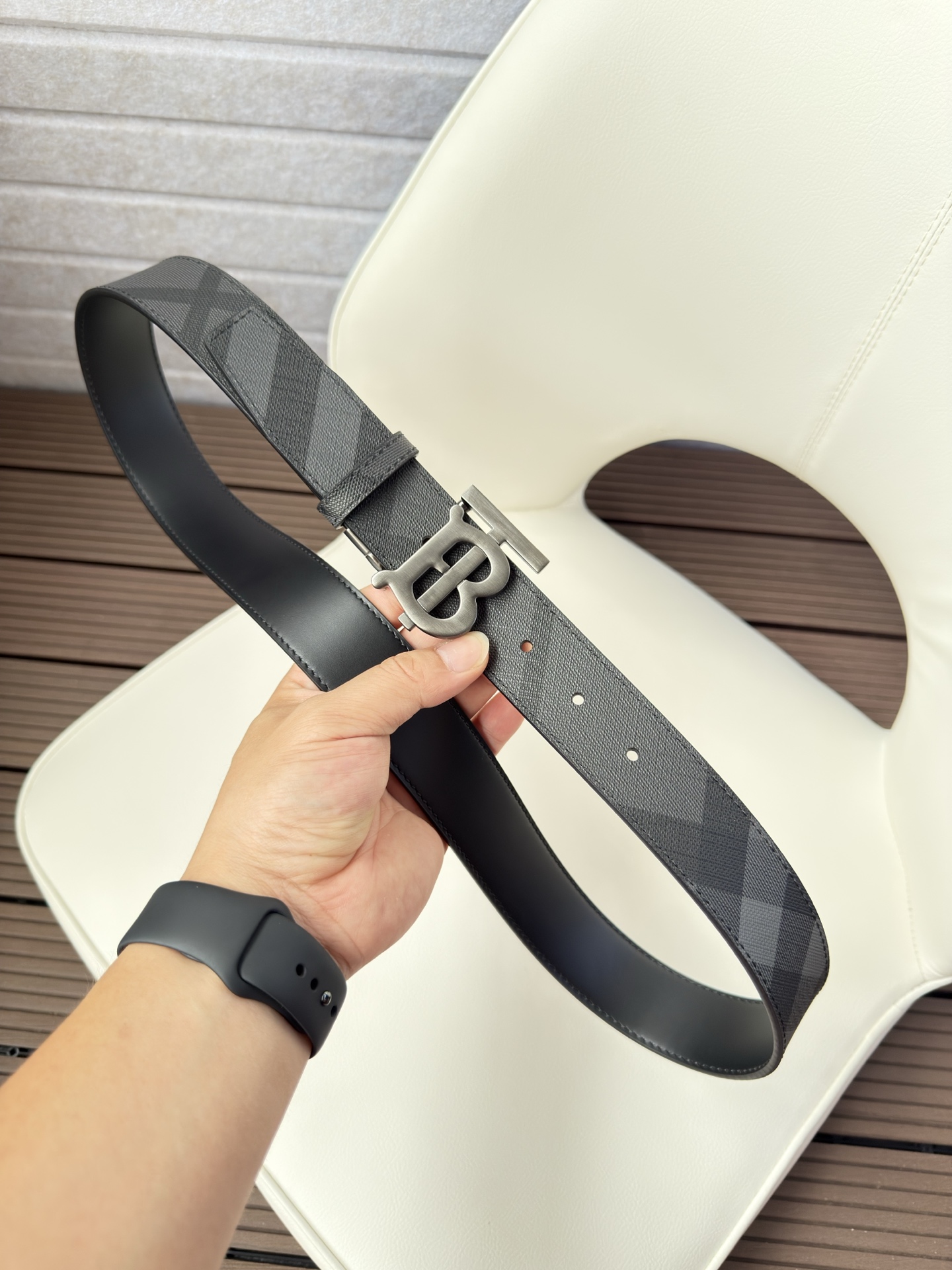 Burberry Basic Belt Top Grain Leather 34mm