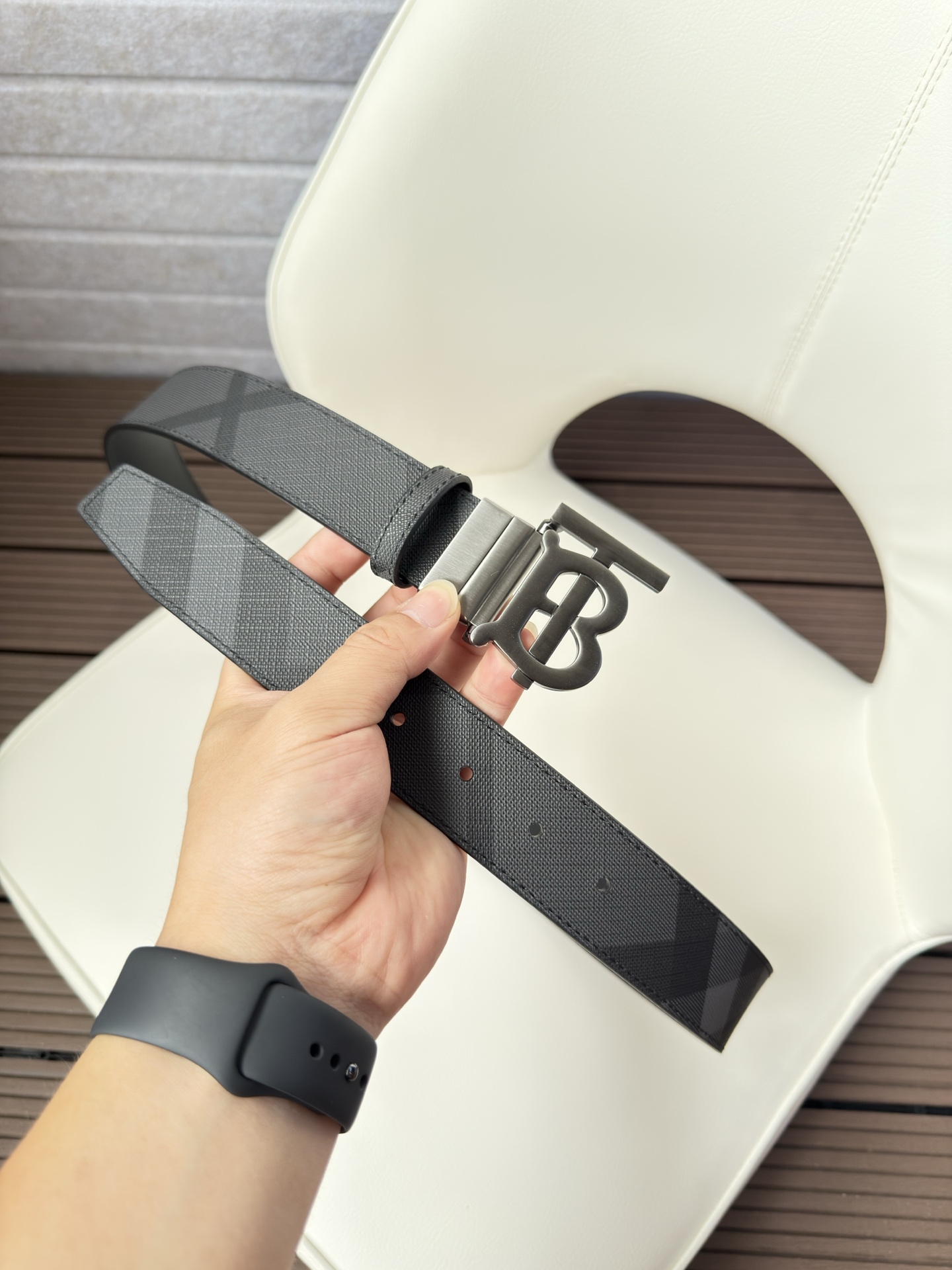 Burberry Basic Belt Top Grain Leather 34mm