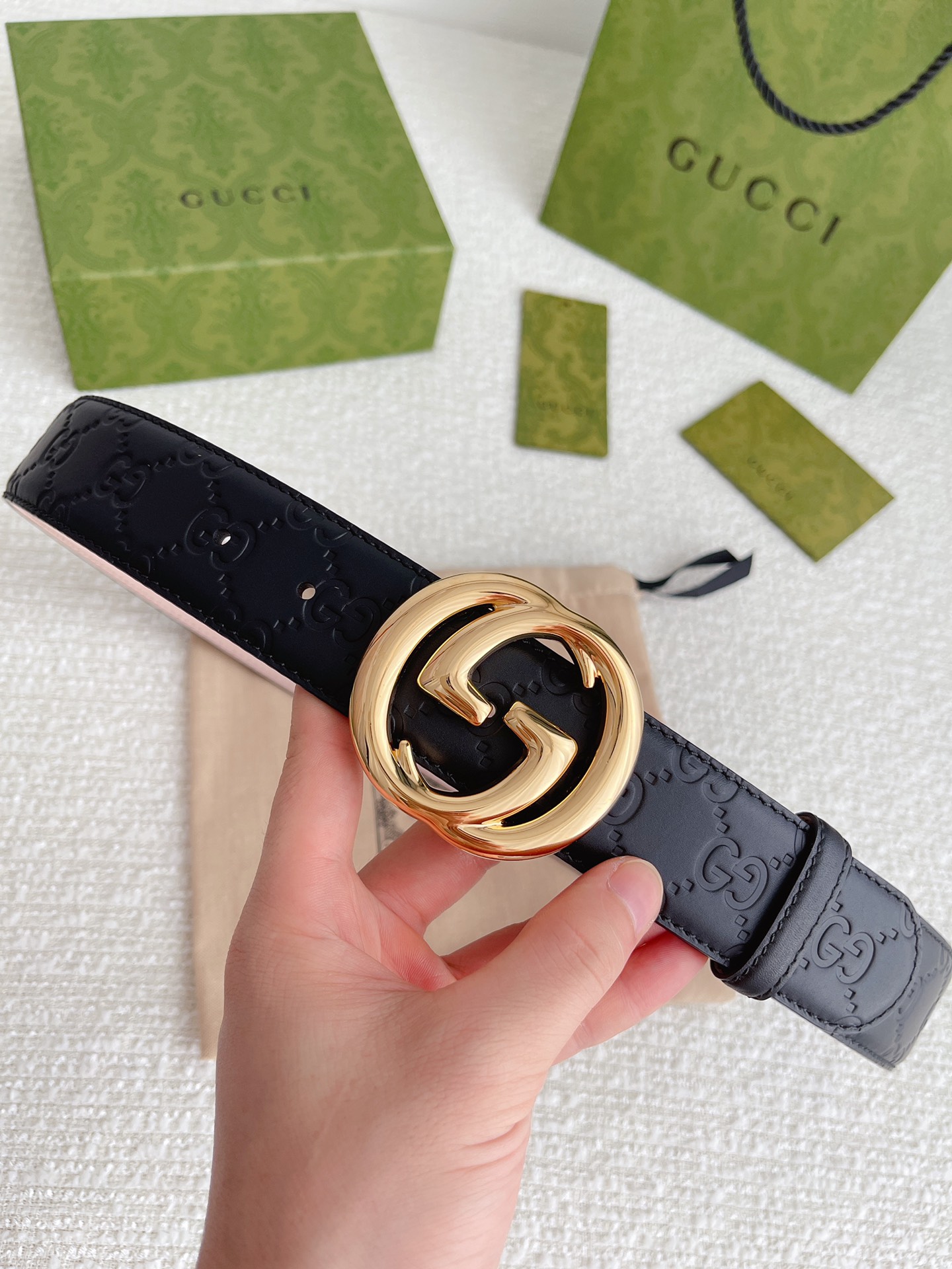 Gucci Basic Belt Cow Leather M