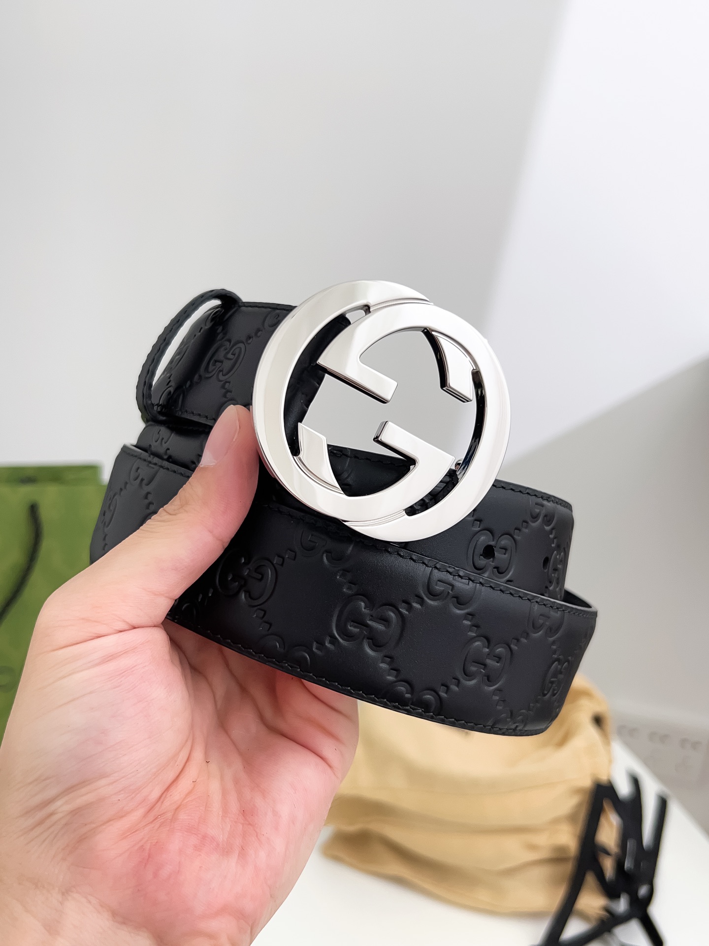 Gucci Basic Belt Silver 125cm