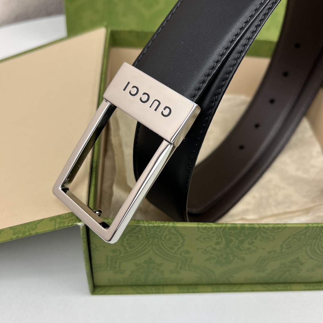 Gucci Male Basic Belt Cow Leather Black M