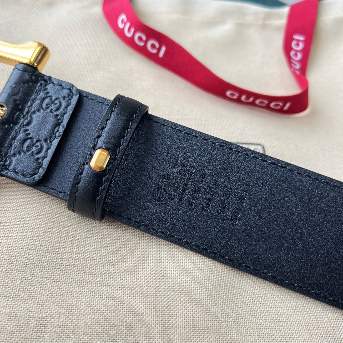 Gucci Basic Belt Cow Leather 40mm-m-l