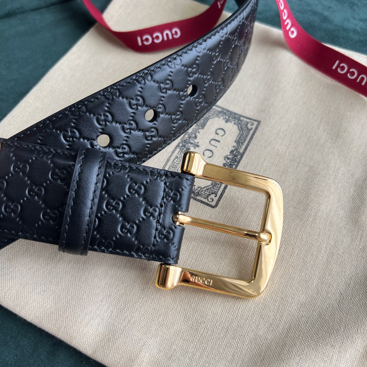 Gucci Basic Belt Cow Leather 40mm-m-l