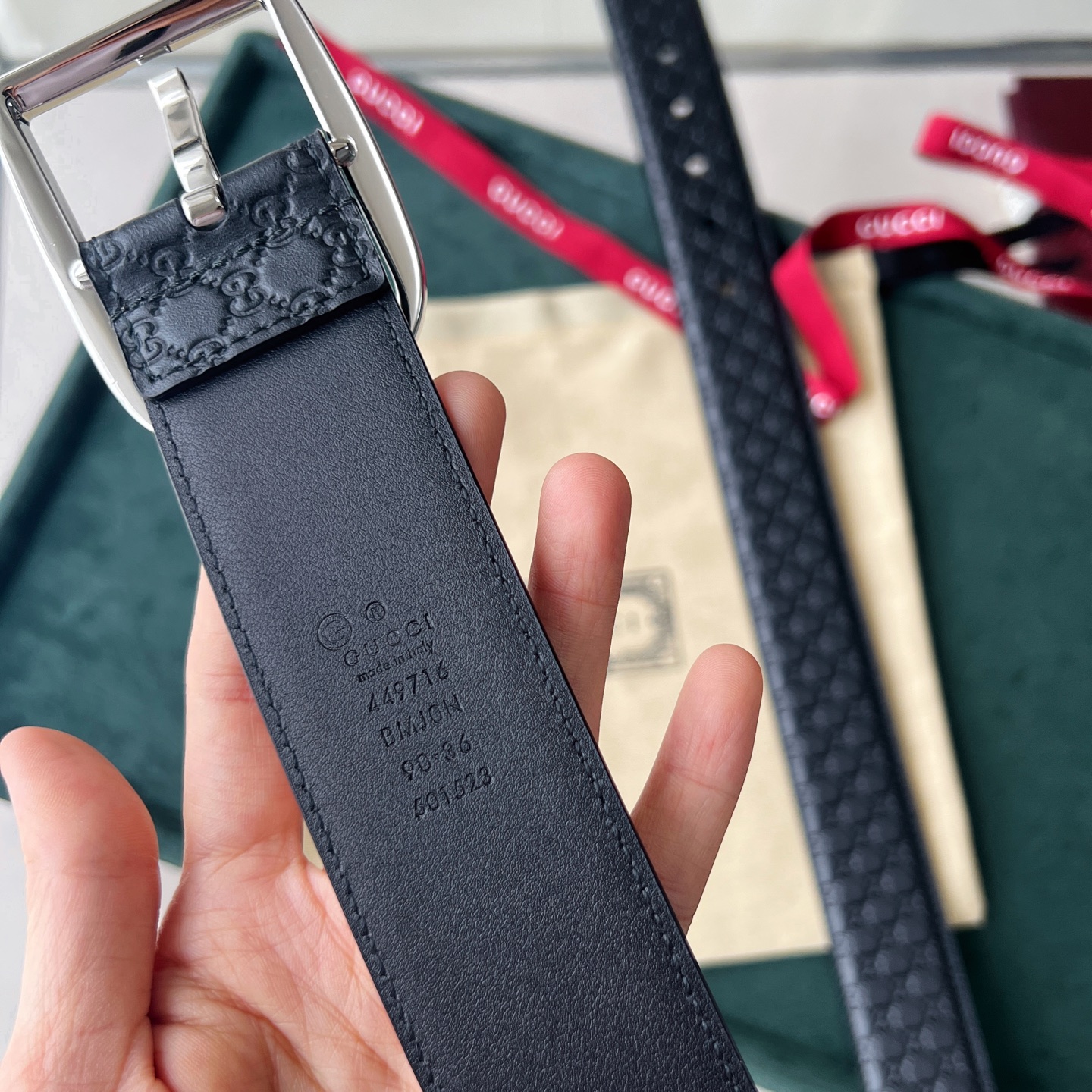 Gucci Basic Belt Cow Leather 40mm-m-l