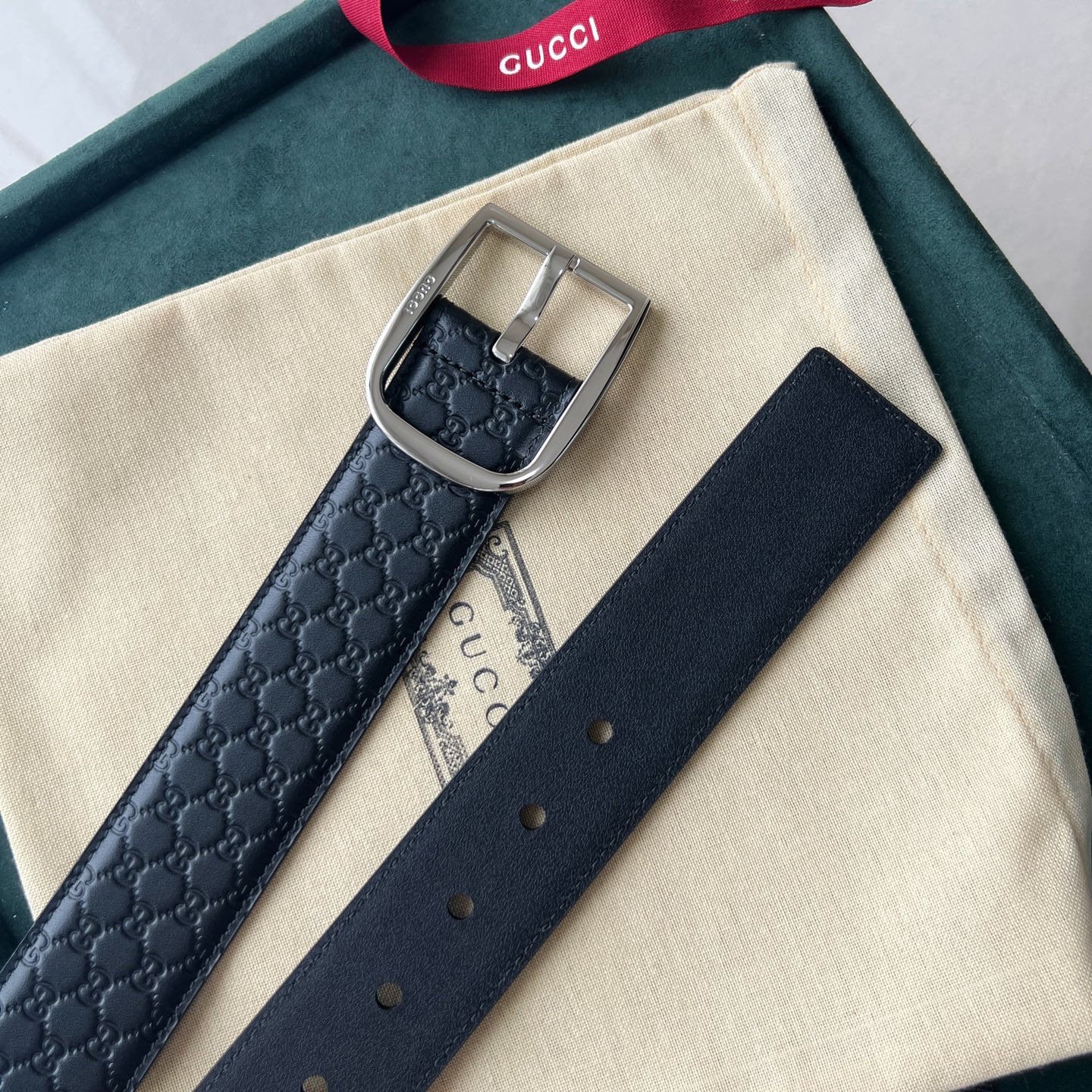 Gucci Basic Belt Cow Leather 40mm-m-l