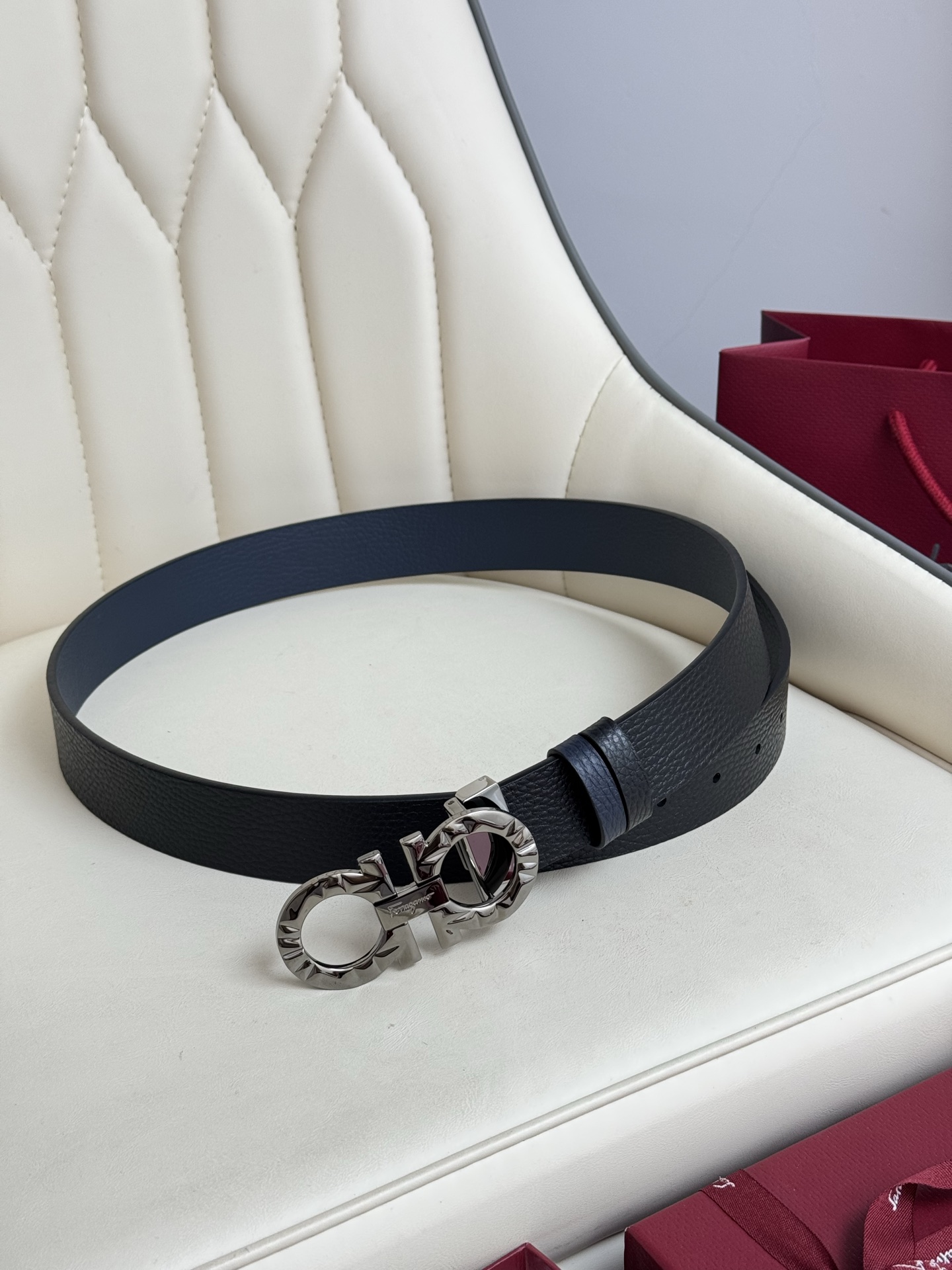 Salvatore Ferragamo Basic Belt Top Grain Leather