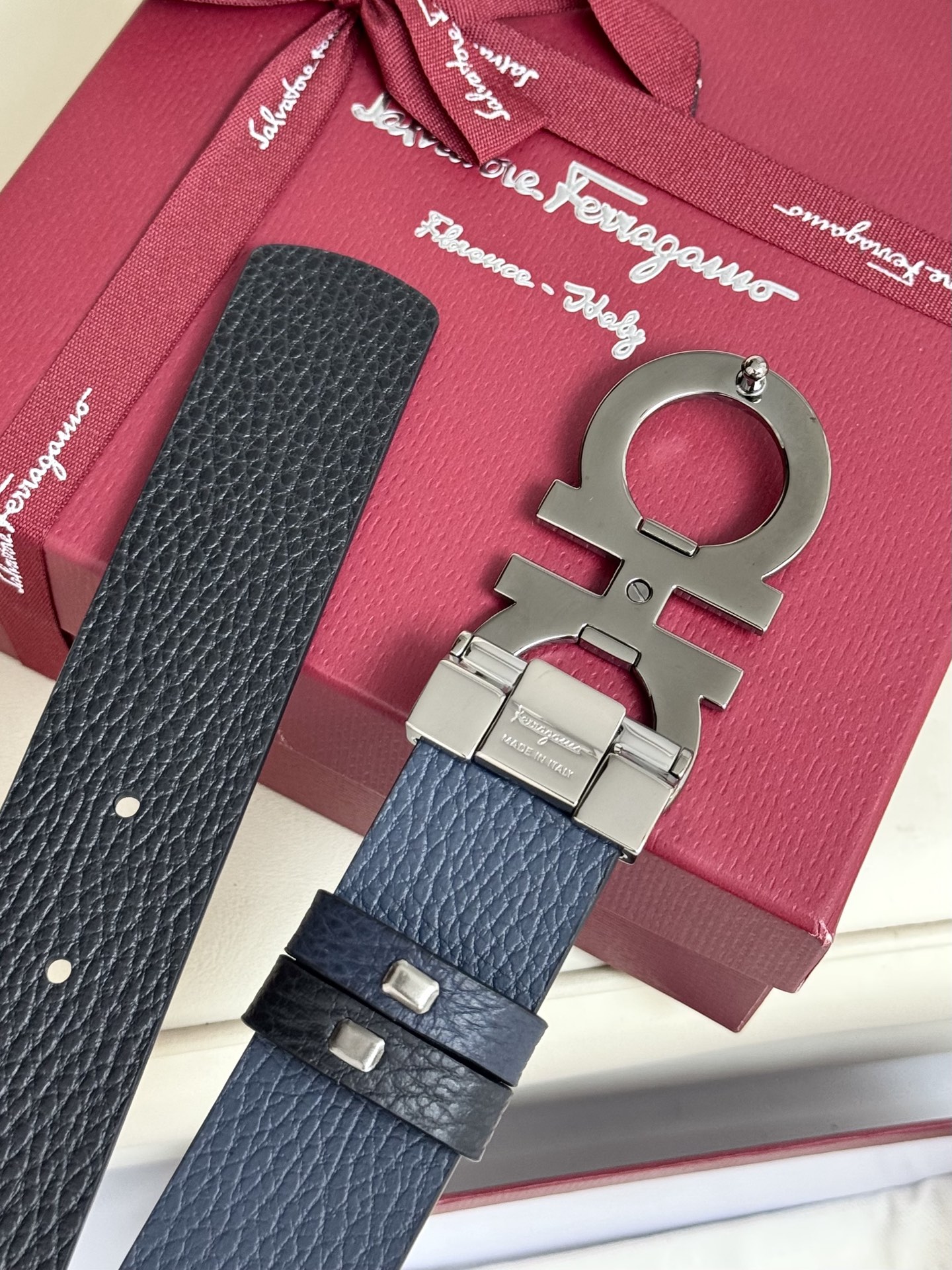 Salvatore Ferragamo Basic Belt Top Grain Leather