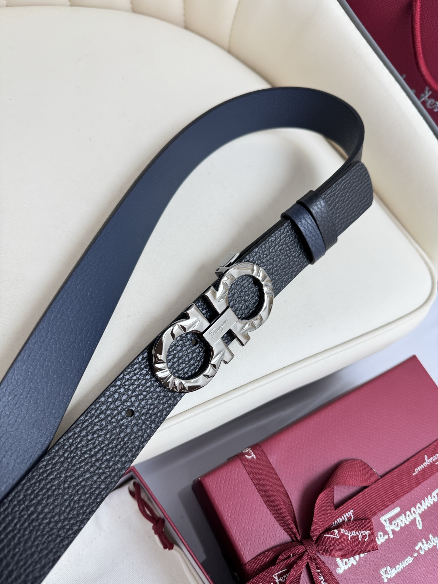 Salvatore Ferragamo Basic Belt Top Grain Leather