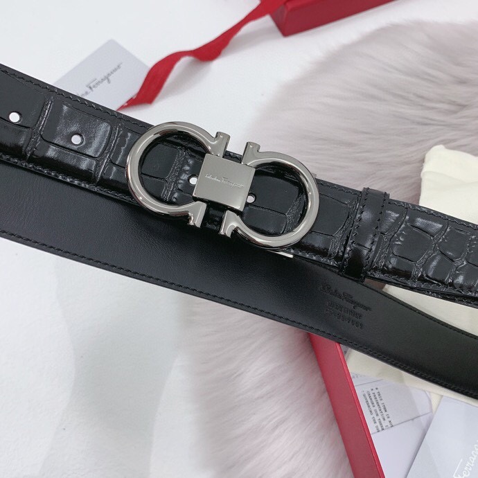 Salvatore Ferragamo Male Leather Belt 35mm-m