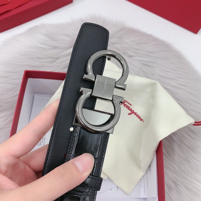 Salvatore Ferragamo Male Leather Belt 35mm-m