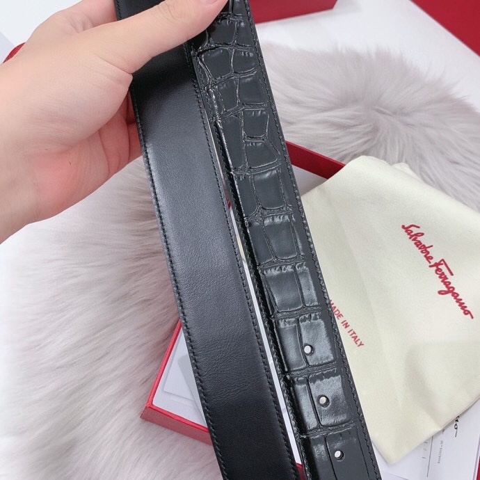 Salvatore Ferragamo Male Leather Belt 35mm-m