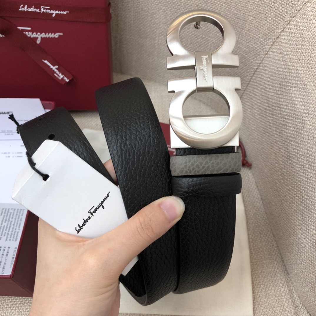 Salvatore Ferragamo Male Leather Belt Cow Leather M