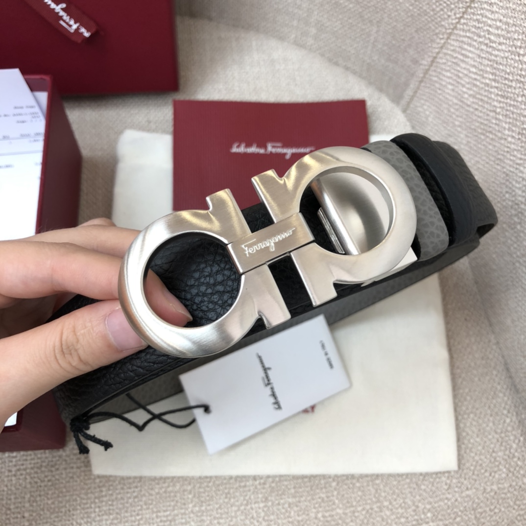 Salvatore Ferragamo Male Leather Belt Cow Leather M