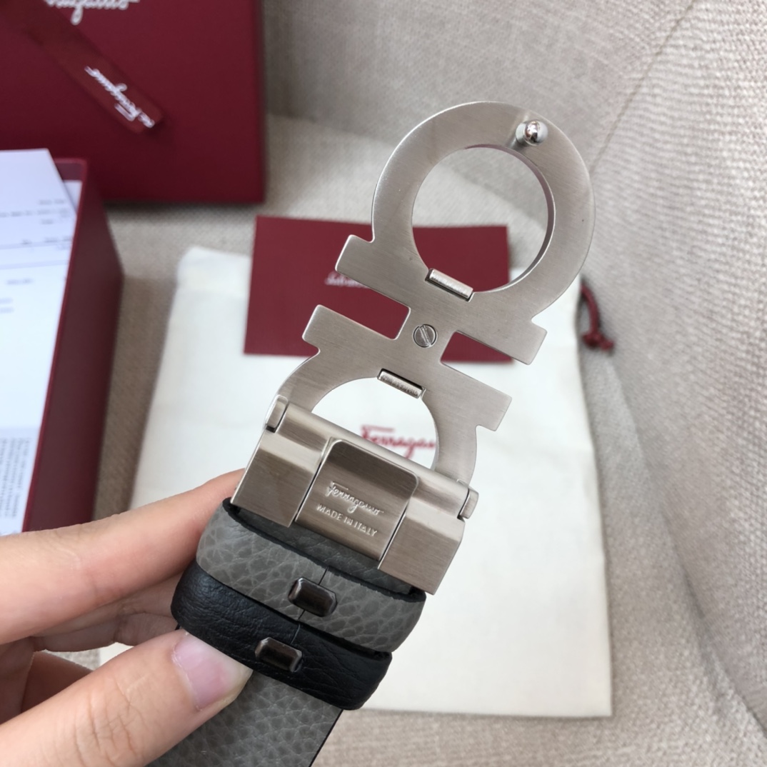 Salvatore Ferragamo Male Leather Belt Cow Leather M