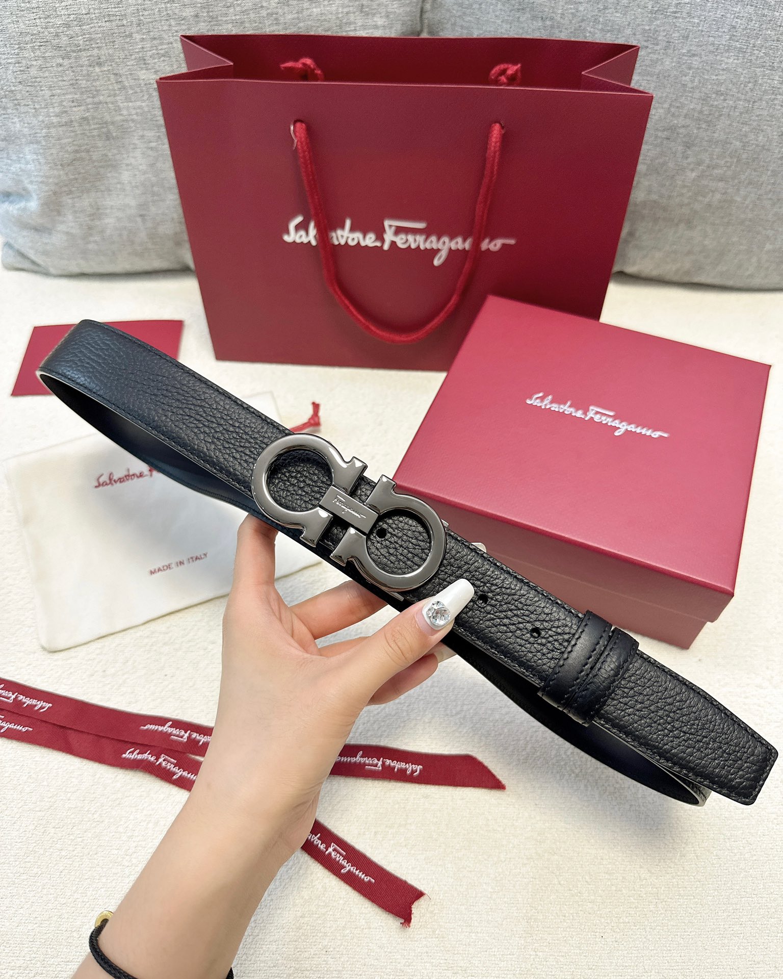 Salvatore Ferragamo Male Basic Belt Cow Leather M