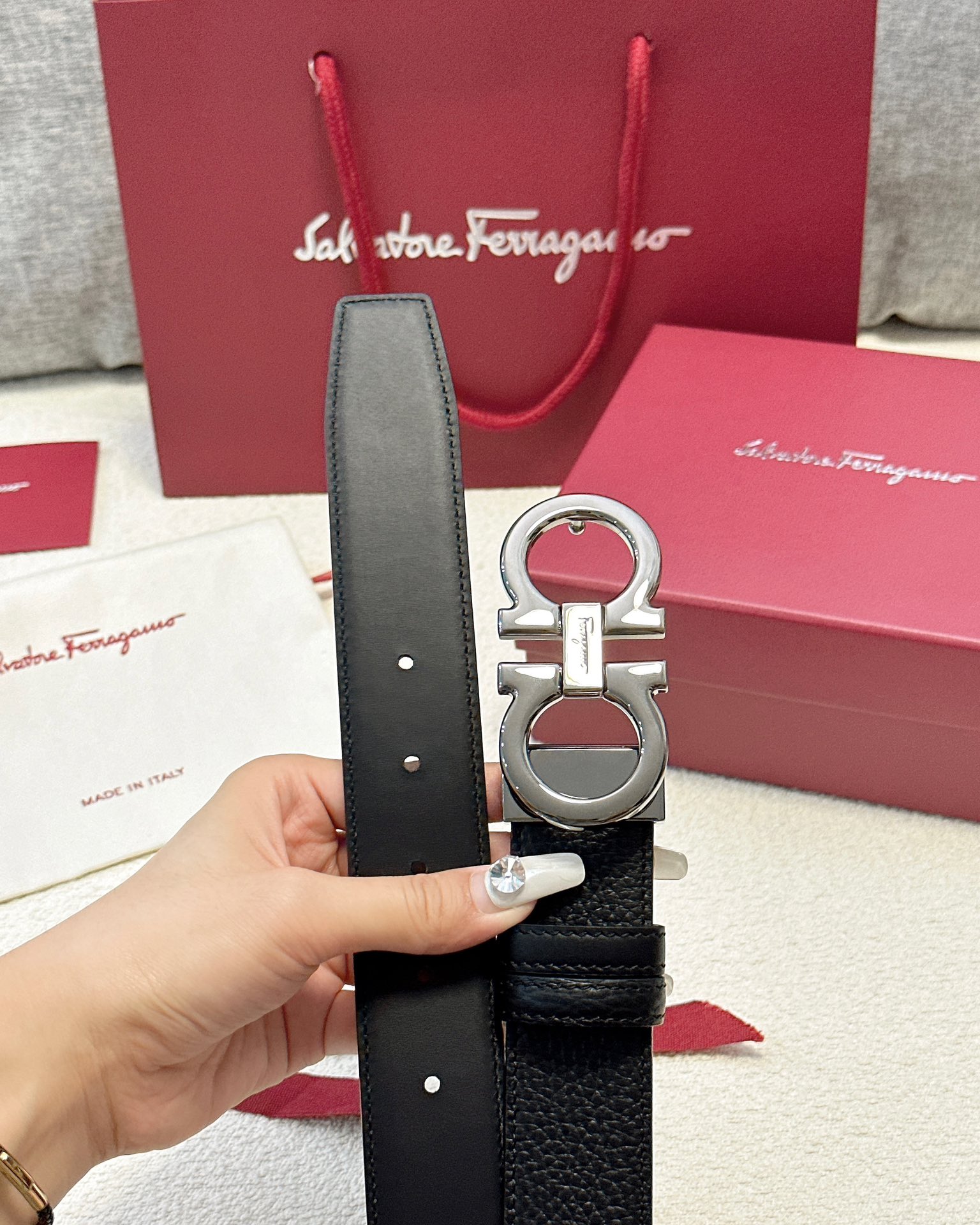 Salvatore Ferragamo Male Basic Belt Cow Leather M