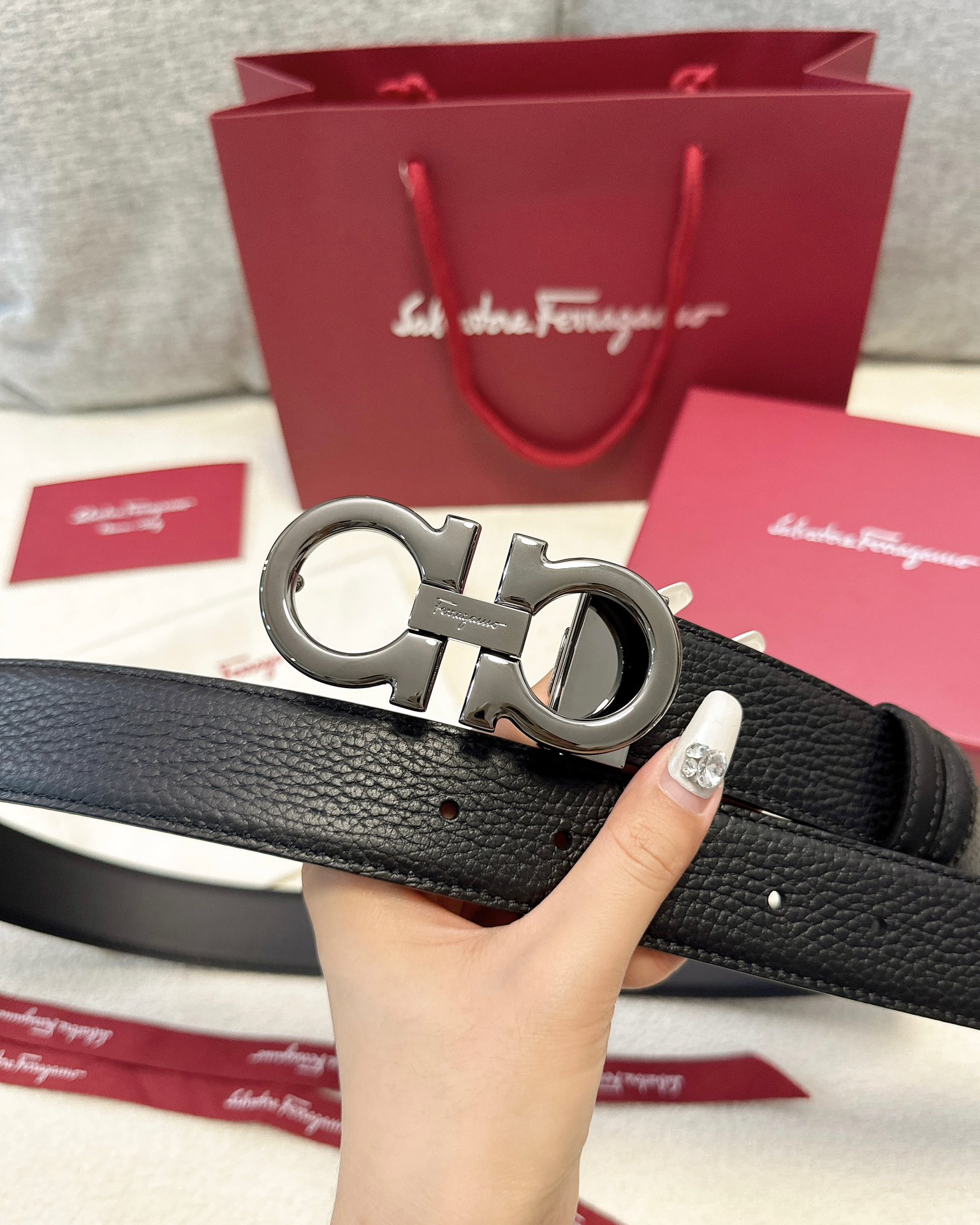 Salvatore Ferragamo Male Basic Belt Cow Leather M