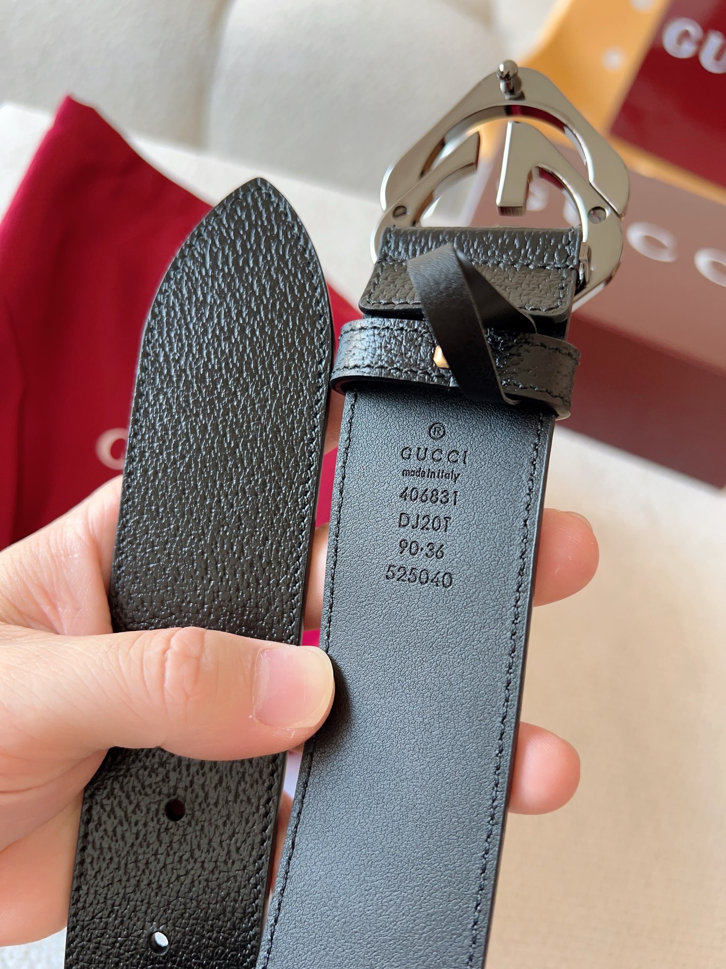 Gucci Leather Belt Cow Leather M