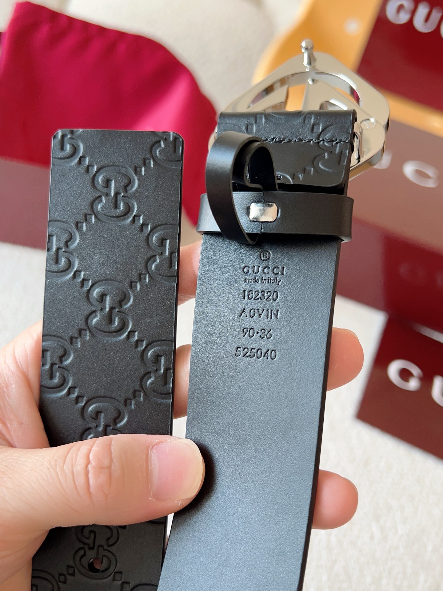 Gucci Leather Belt Top Grain Leather S-m