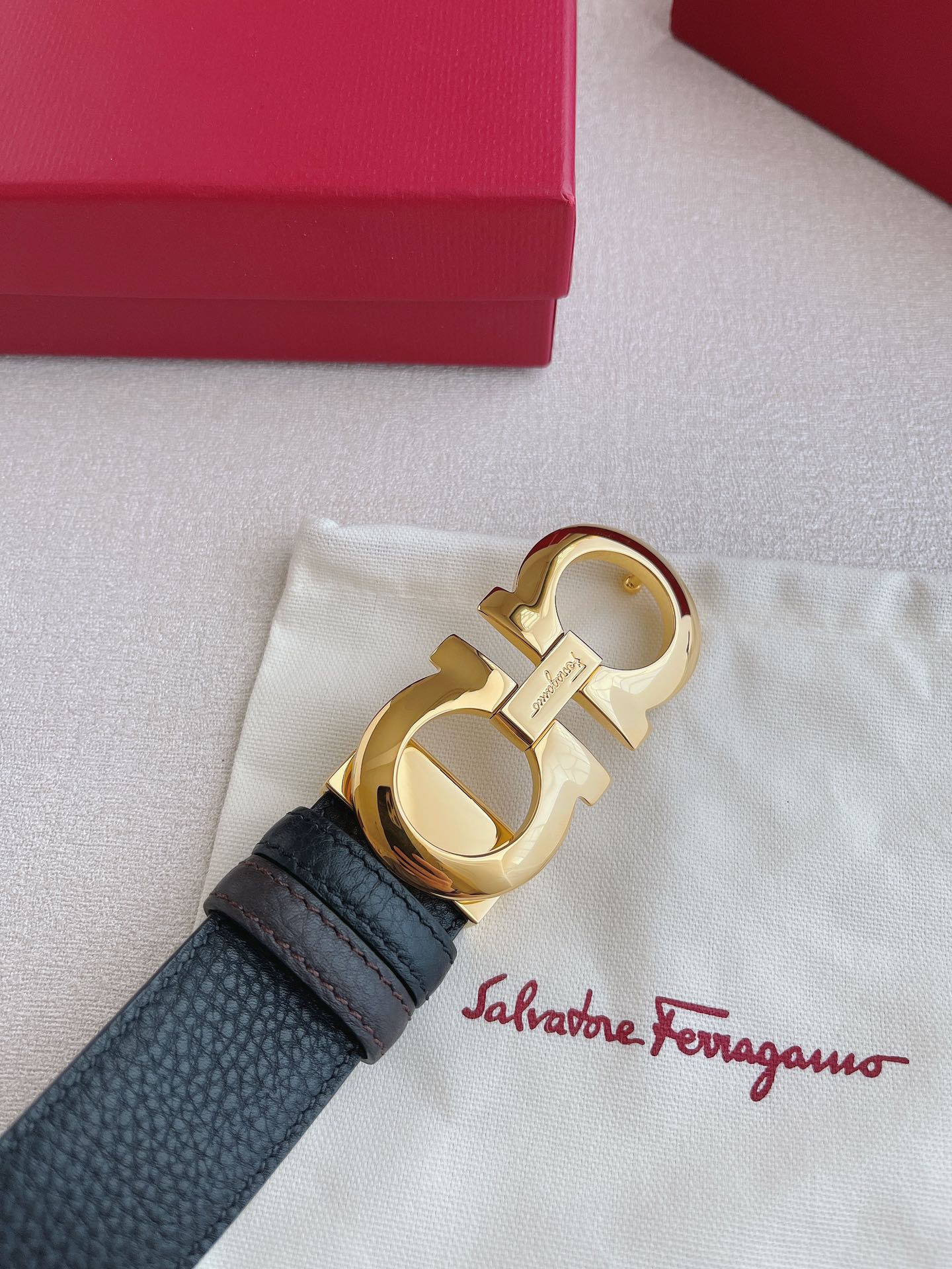 Salvatore Ferragamo Leather Belt 35mm-s-m-l