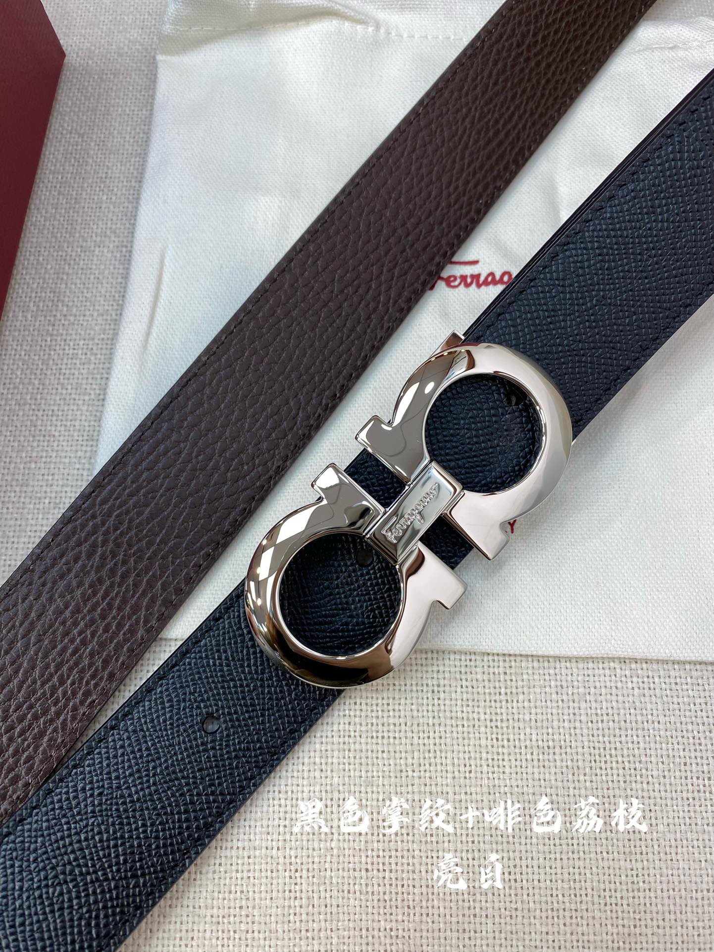 Salvatore Ferragamo Male Leather Belt Cow Leather M