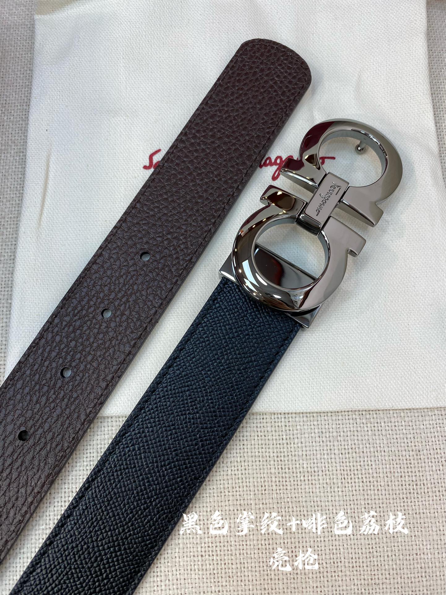 Salvatore Ferragamo Male Leather Belt Cow Leather M